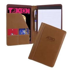 Marin Italian PU Leather 5 Inch X 8 Inch Junior Padfolio Tan