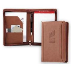 Marin Italian PU Leather 5 Inch X 8 Inch Junior Zippered Portfolio
