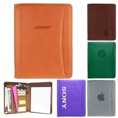 Marin PU Leather 8.5 Inch X 11 Inch Zippered Portfolio
