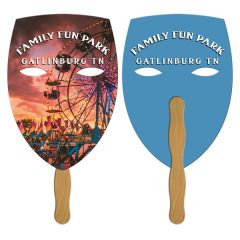 Mask Hand Fan Full Color 2 Sides