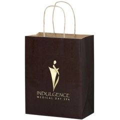 Matte Color Paper Shopper Bag - Foil Stamp