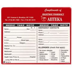 Medic-Take-Note Pouch With Magnetic Backing