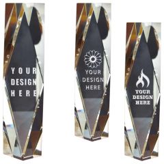 Medium Chairmans 3d Crystal Award