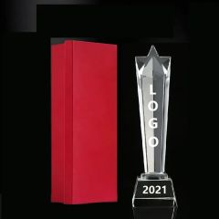 Medium Five-Pointed Star Crystal Glass Awards Trophy Cups