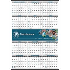 Medium Memo Year-In-View Center Ad Calendar - Full Color