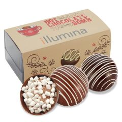 Mega 2 Pack Of Hot Chocolate Bombs With Sleeve- Milk/Dark