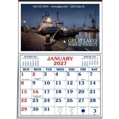 Memo Master Half Apron Calendar - 4-Color Imprint