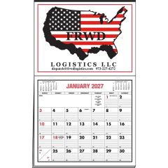 Memo Master Half Apron Calendar With Rules - 2-Color Imprint