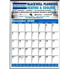 Memo Minders Multi-Sheets Calendar - Blue & Black