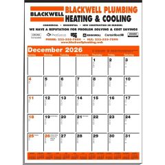 Memo Minders Multi-Sheets Calendar - Orange & Black