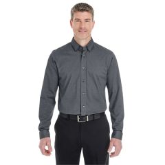 Men's Central Cotton Blend Melange Button-Down