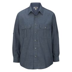Men's Chambray Roll Up Sleeve Shirt