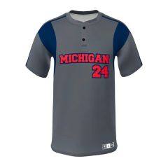 Men's/Youth Baseball Plus 2-Button SS Jersey