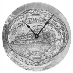 Mercer Round Metal Plate Clock