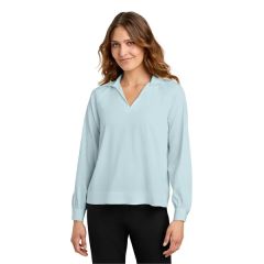 Mercermettle Women's Long Sleeve Buttery Soft Popover Bl