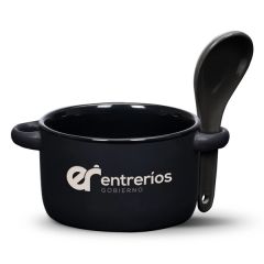 Merritt Soup Mug & Spoon - 12 Oz - Deep Etch