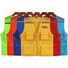 Mesh Breathable Reflective Safety Vest With Pockets