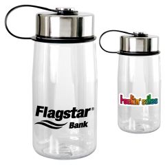 Metal Lanyard Lid 18 Oz Recycled Bottle