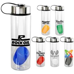 Metal Lanyard Lid 24 Oz Bottle With Floating Infuser