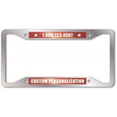 Metal License Plate Frame With Full Color Acrylic Insert