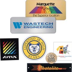 Metal Plates & Signage: 0-3 Sq. In.