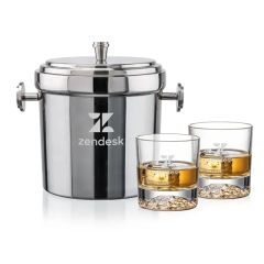 Milano Ice Bucket & Heathfield On-The-Rocks Set