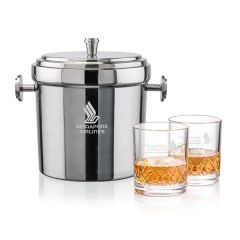 Milano Ice Bucket & Heceta On-The-Rocks Set