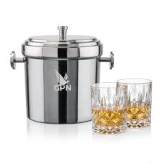 Milano Ice Bucket & Riedel Spey On-The-Rocks Set