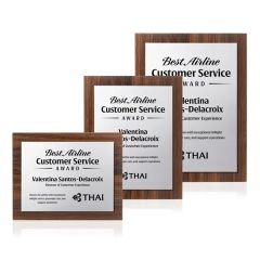 Millsboro Plaque - Walnut Finish/Silver