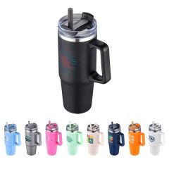 Milo 30 Oz Vacuum Insulated Stainless Steel Mug With Straw