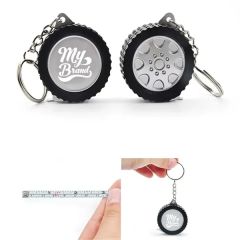 Mini 3 Ft Tire Shaped Tape Measure With Key Chain