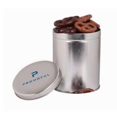 Mini Chocolate Pretzels In Tin