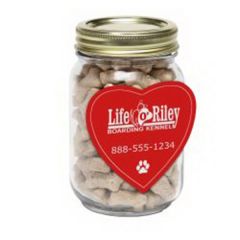 Mini Dog Bones In Pint Jar W/Heart Magnet