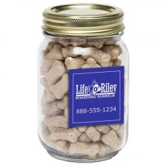 Mini Dog Bones In Pint Jar W/ Square Magnet