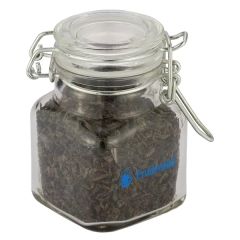 Mini Glass Jar With Hinged Lid - Black Tea Leaves