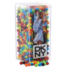 Mini Jawbreakers In A Clear Acrylic Square Tall Box