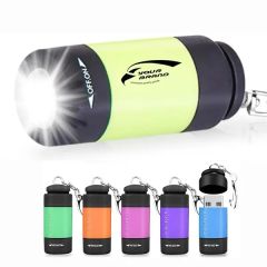 Mini LED Rechargeable Waterproof Flashlight Keychain Torch