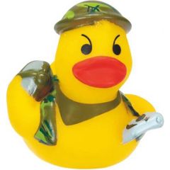 Mini Rubber Soldier In Camouflage Outfit Duck