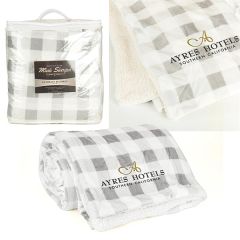 Mink Sherpa Blanket - Plaid