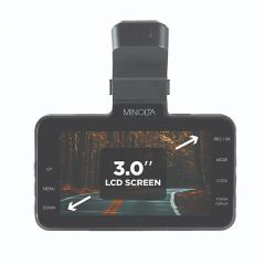 Minolta 1080p Dash Cam W/3.0 Inch LCD - Black