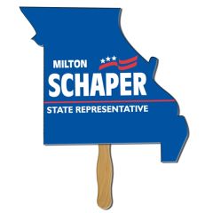 Missouri State Shape Hand Fan Full Color 1 Side