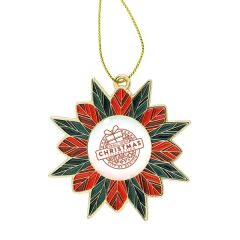 Modern Poinsettia Holiday Ornament