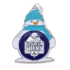 Modern Snowman W/ Beanie Holiday Ornament