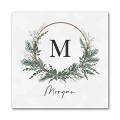 Monogram Wreath Luncheon Napkin