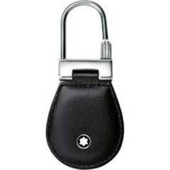 Montblanc Meisterstuck Black Leather and Steel Key Fob
