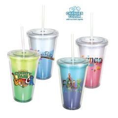 Mood 16 Oz Victory Acrylic Tumbler With Straw Lid, Full