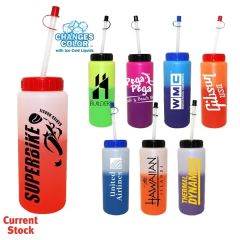 Mood 32 Oz Sports Bottle With Flexible Straw