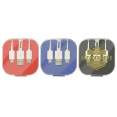 Multi Charging Cables In Case W/ Phone Stand