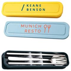 Multi-Color Stainless Steel Cutlery Set With Portable Case