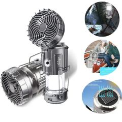 Multi-Function Solar Camping Lantern With Fan